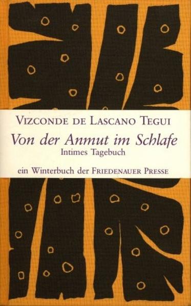 Von der Anmut im Schlafe: intimes Tagebuch