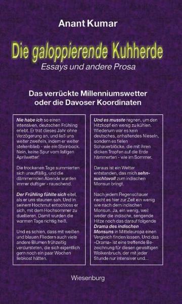 Die galoppierende Kuhherde, Essays und andere Prosa